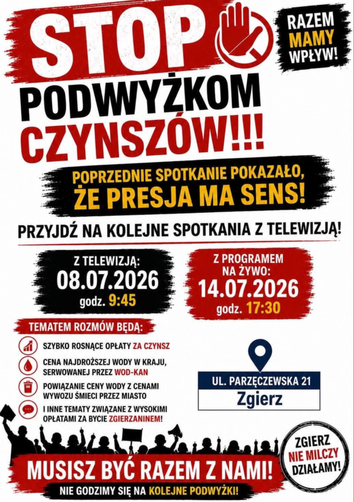 Stop podwyżkom czynszów
